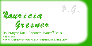 mauricia gresner business card